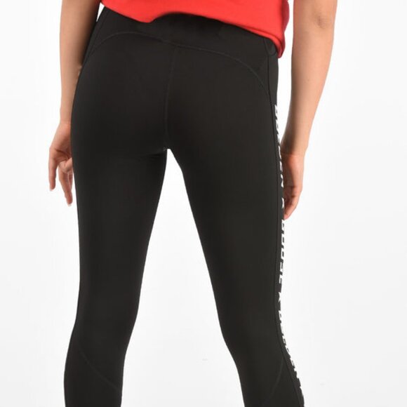 NWT Womens Golden Goose (Item- 8) Black White Logo Drawstring Leggings M - Picture 4 of 10